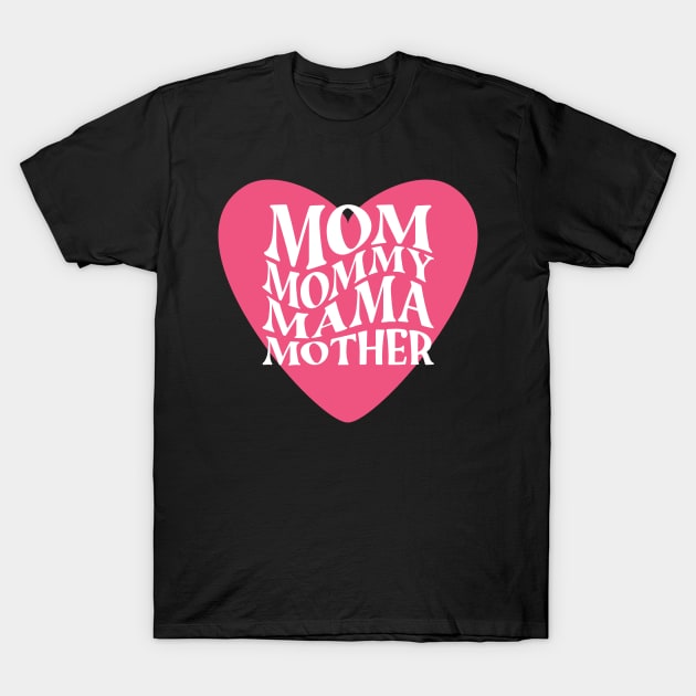 Pink Heart Mother T-Shirt by ACH PAINT